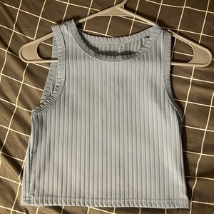 light blue cropped top size M